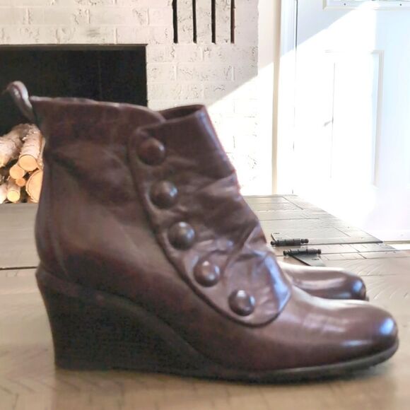 Miz Mooz Nimah Wedge Boot Mocha Size 39 - Picture 2 of 15